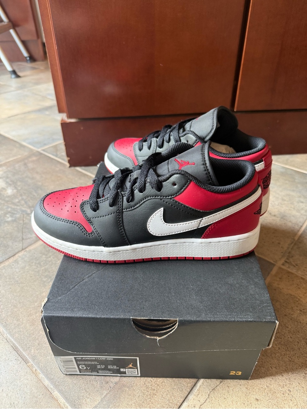 Nike Air Jordan 1 Low “Alternate Bred” Black Red White Sneakers